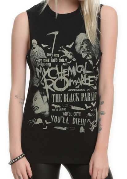 Tops - My Chemical Romance Tank Top Cut Out Back